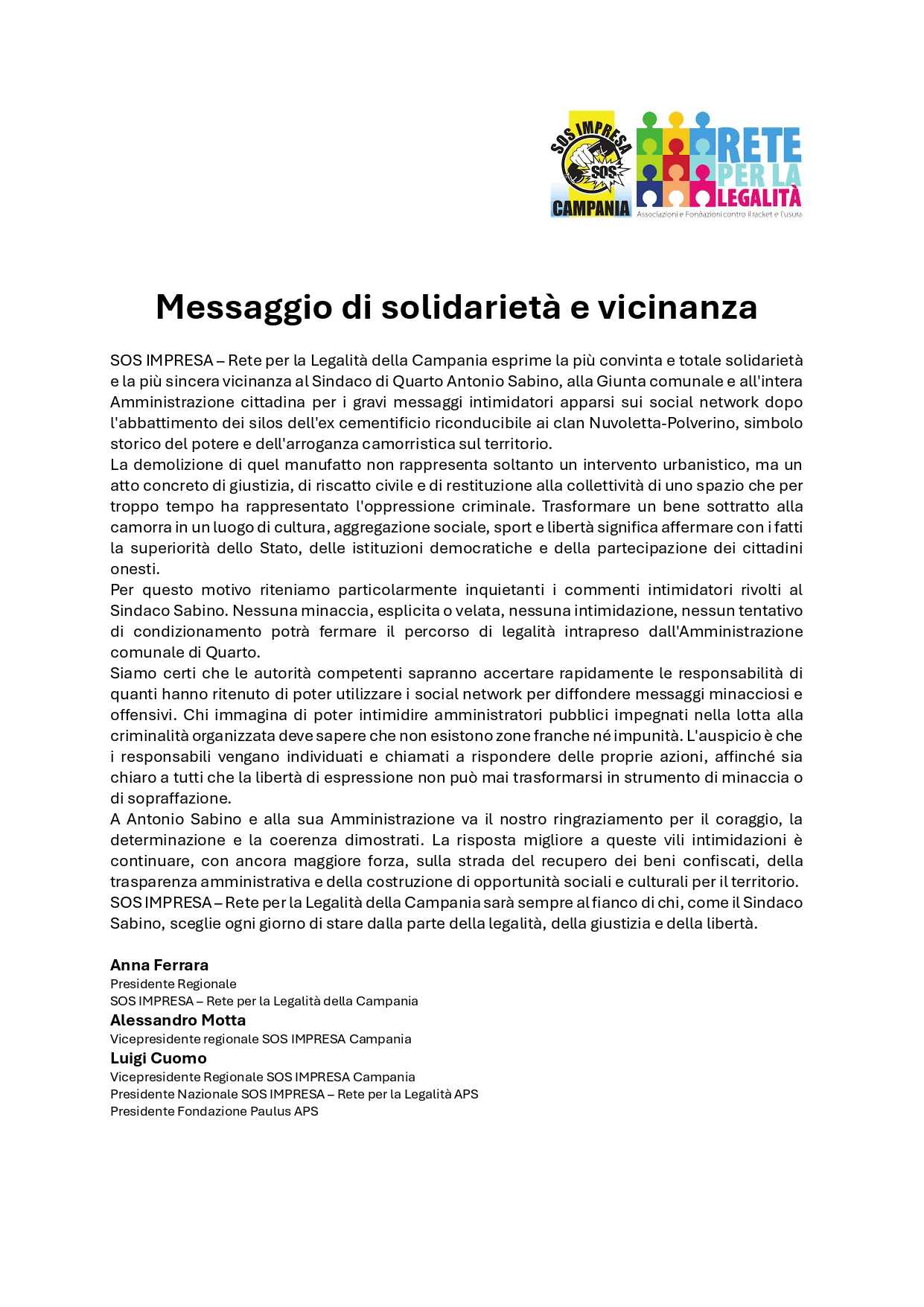 Comunicato stampa 30_05_26