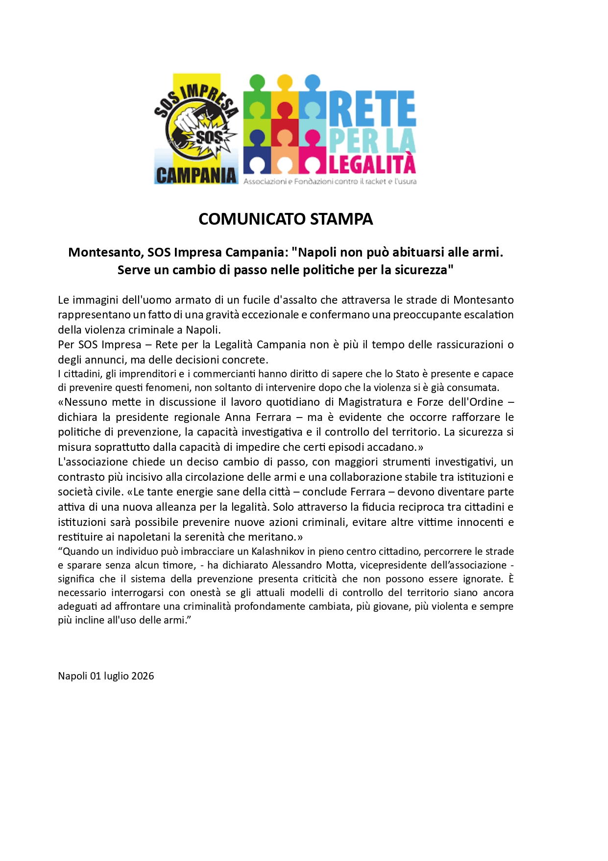 Comunicato stampa 01_07_26